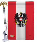 Austria - Nationality Flags of the World Vertical Impressions Decorative Flags HG108119 Made In USA