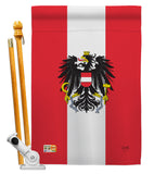 Austria - Nationality Flags of the World Vertical Impressions Decorative Flags HG108119 Made In USA