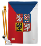 Czech - Nationality Flags of the World Vertical Impressions Decorative Flags HG108120 Made In USA