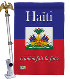 Haiti - Nationality Flags of the World Vertical Impressions Decorative Flags HG108167 Made In USA