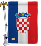 Croatia - Nationality Flags of the World Vertical Impressions Decorative Flags HG108210 Made In USA