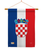 Croatia - Nationality Flags of the World Vertical Impressions Decorative Flags HG108210 Made In USA