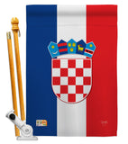 Croatia - Nationality Flags of the World Vertical Impressions Decorative Flags HG108210 Made In USA