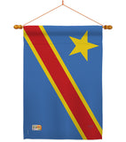 DR Congo - Nationality Flags of the World Vertical Impressions Decorative Flags HG108291 Made In USA