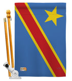 DR Congo - Nationality Flags of the World Vertical Impressions Decorative Flags HG108291 Made In USA