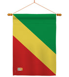 Congo - Nationality Flags of the World Vertical Impressions Decorative Flags HG108293 Made In USA