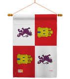 Castile and León - Nationality Flags of the World Vertical Impressions Decorative Flags HG108323 Made In USA