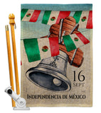 Mexican Independence Day - Nationality Flags of the World Vertical Impressions Decorative Flags HG108619 Made In USA