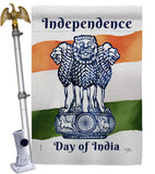Indian Independence Day - Nationality Flags of the World Vertical Impressions Decorative Flags HG108620 Made In USA