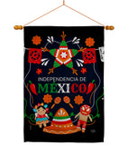 Independencia De Mexico - Nationality Flags of the World Vertical Impressions Decorative Flags HG108623 Made In USA