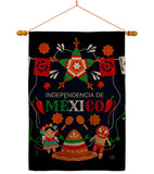 Independencia De Mexico - Nationality Flags of the World Vertical Impressions Decorative Flags HG108623 Made In USA
