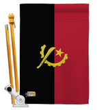 Angola - Nationality Flags of the World Vertical Impressions Decorative Flags HG140007 Made In USA