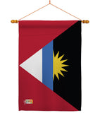 Antigua & Barbuda - Nationality Flags of the World Vertical Impressions Decorative Flags HG140009 Made In USA