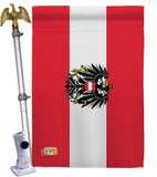 Austria w/Eagle - Nationality Flags of the World Vertical Impressions Decorative Flags HG140016 Made In USA