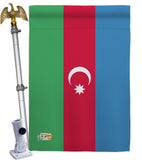 Azerbaijan - Nationality Flags of the World Vertical Impressions Decorative Flags HG140018 Made In USA