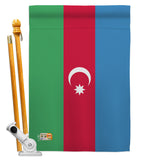 Azerbaijan - Nationality Flags of the World Vertical Impressions Decorative Flags HG140018 Made In USA