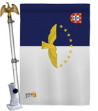 Azores - Nationality Flags of the World Vertical Impressions Decorative Flags HG140019 Made In USA