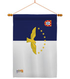 Azores - Nationality Flags of the World Vertical Impressions Decorative Flags HG140019 Made In USA