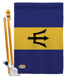 Barbados - Nationality Flags of the World Vertical Impressions Decorative Flags HG140023 Made In USA