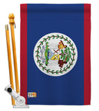 Belize - Nationality Flags of the World Vertical Impressions Decorative Flags HG140028 Made In USA