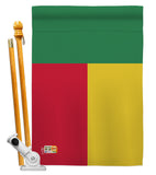 Benin - Nationality Flags of the World Vertical Impressions Decorative Flags HG140029 Made In USA