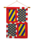 Burgundy - Nationality Flags of the World Vertical Impressions Decorative Flags HG140042 Made In USA