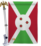 Burundi - Nationality Flags of the World Vertical Impressions Decorative Flags HG140043 Made In USA