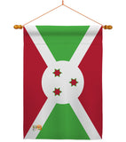 Burundi - Nationality Flags of the World Vertical Impressions Decorative Flags HG140043 Made In USA