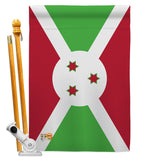 Burundi - Nationality Flags of the World Vertical Impressions Decorative Flags HG140043 Made In USA