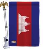 Cambodia - Nationality Flags of the World Vertical Impressions Decorative Flags HG140044 Made In USA