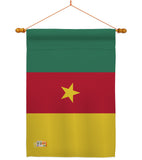 Cameroon - Nationality Flags of the World Vertical Impressions Decorative Flags HG140045 Made In USA