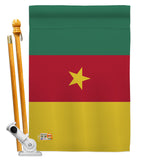 Cameroon - Nationality Flags of the World Vertical Impressions Decorative Flags HG140045 Made In USA