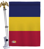 Chad - Nationality Flags of the World Vertical Impressions Decorative Flags HG140050 Made In USA
