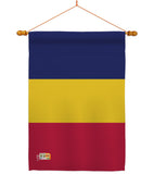 Chad - Nationality Flags of the World Vertical Impressions Decorative Flags HG140050 Made In USA