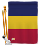 Chad - Nationality Flags of the World Vertical Impressions Decorative Flags HG140050 Made In USA