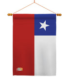 Chile - Nationality Flags of the World Vertical Impressions Decorative Flags HG140051 Made In USA