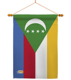 Comoros - Nationality Flags of the World Vertical Impressions Decorative Flags HG140056 Made In USA