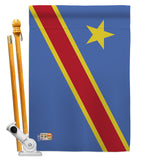 Congo,Dem. Republic - Nationality Flags of the World Vertical Impressions Decorative Flags HG140057 Made In USA