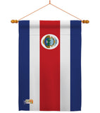 Costa Rica - Nationality Flags of the World Vertical Impressions Decorative Flags HG140060 Made In USA