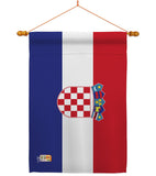 Croatia - Nationality Flags of the World Vertical Impressions Decorative Flags HG140061 Made In USA