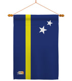 Curacao - Nationality Flags of the World Vertical Impressions Decorative Flags HG140063 Made In USA