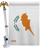 Cyprus - Nationality Flags of the World Vertical Impressions Decorative Flags HG140064 Made In USA