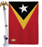 East Timor - Nationality Flags of the World Vertical Impressions Decorative Flags HG140072 Made In USA