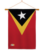 East Timor - Nationality Flags of the World Vertical Impressions Decorative Flags HG140072 Made In USA