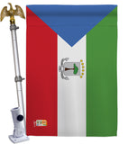 Equatorial Guinea - Nationality Flags of the World Vertical Impressions Decorative Flags HG140077 Made In USA