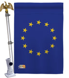 European - Nationality Flags of the World Vertical Impressions Decorative Flags HG140081 Made In USA