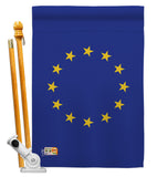European - Nationality Flags of the World Vertical Impressions Decorative Flags HG140081 Made In USA