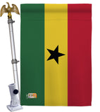 Ghana - Nationality Flags of the World Vertical Impressions Decorative Flags HG140092 Made In USA