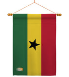 Ghana - Nationality Flags of the World Vertical Impressions Decorative Flags HG140092 Made In USA