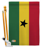 Ghana - Nationality Flags of the World Vertical Impressions Decorative Flags HG140092 Made In USA